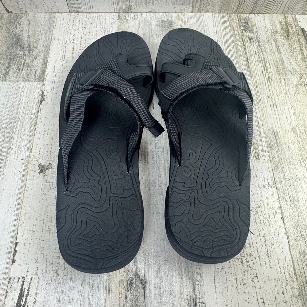 Teva Revive 95 Men's Black Sandals Slides Flip Flops 1124052 US 12M / UK 11 /EU - Picture 6 of 9